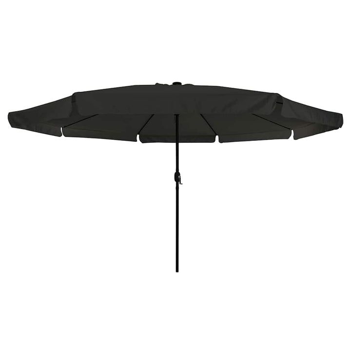 Havesol med LED -strimmellys Sort 395 x 395 x 245 cm Polyester