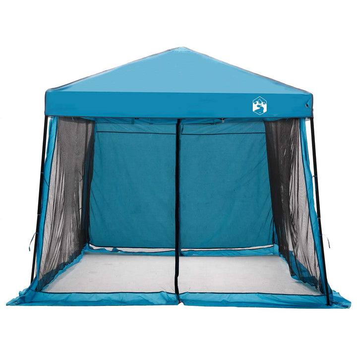 Camping Telt Sæt med tag 2 pcs Blå Taffeta og Stof