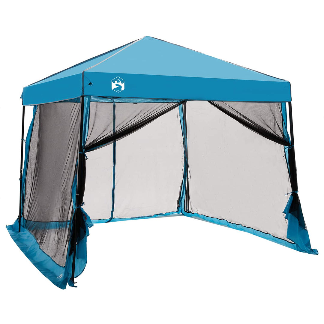 Camping Telt Sæt med tag 2 pcs Blå Taffeta og Stof
