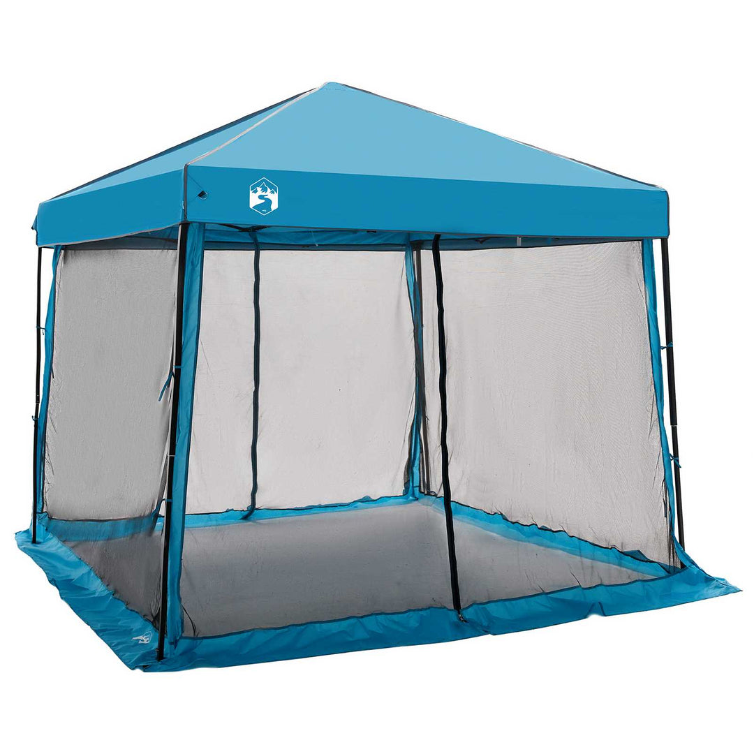 Camping Telt Sæt med tag 2 pcs Blå Taffeta og Stof