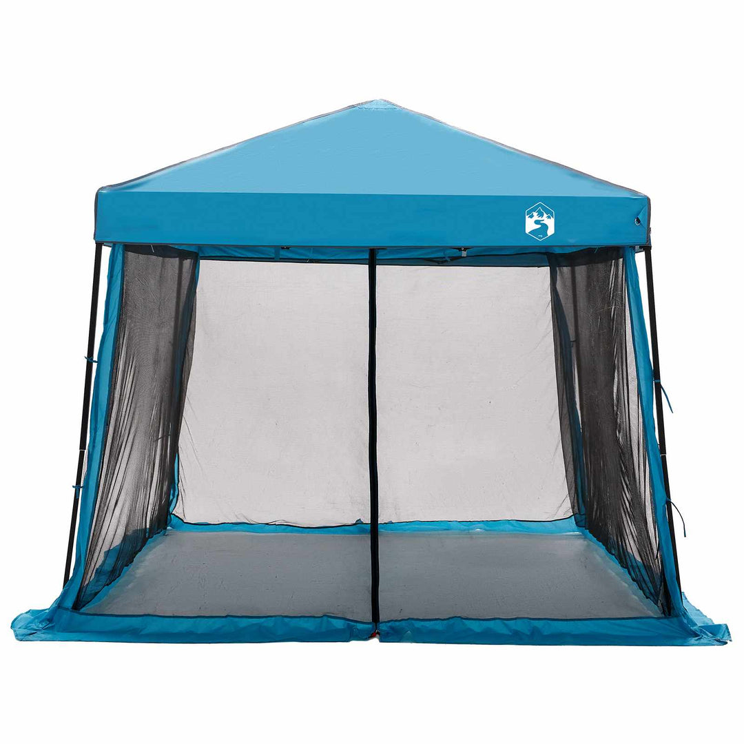 Camping Telt Sæt med tag 2 pcs Blå Taffeta og Stof