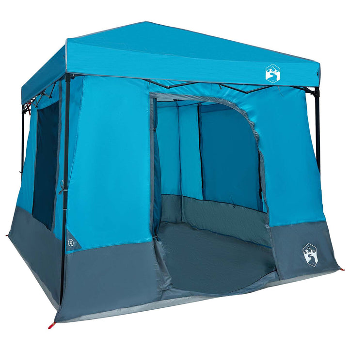 Camping Telt Sæt med tag 2 pcs Blå Taffeta og Stof