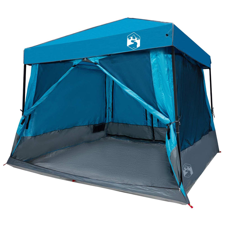 Camping Telt Sæt med tag 2 pcs Blå Taffeta og Stof