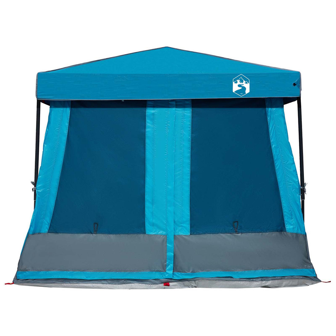 Camping Telt Sæt med tag 2 pcs Blå Taffeta og Stof