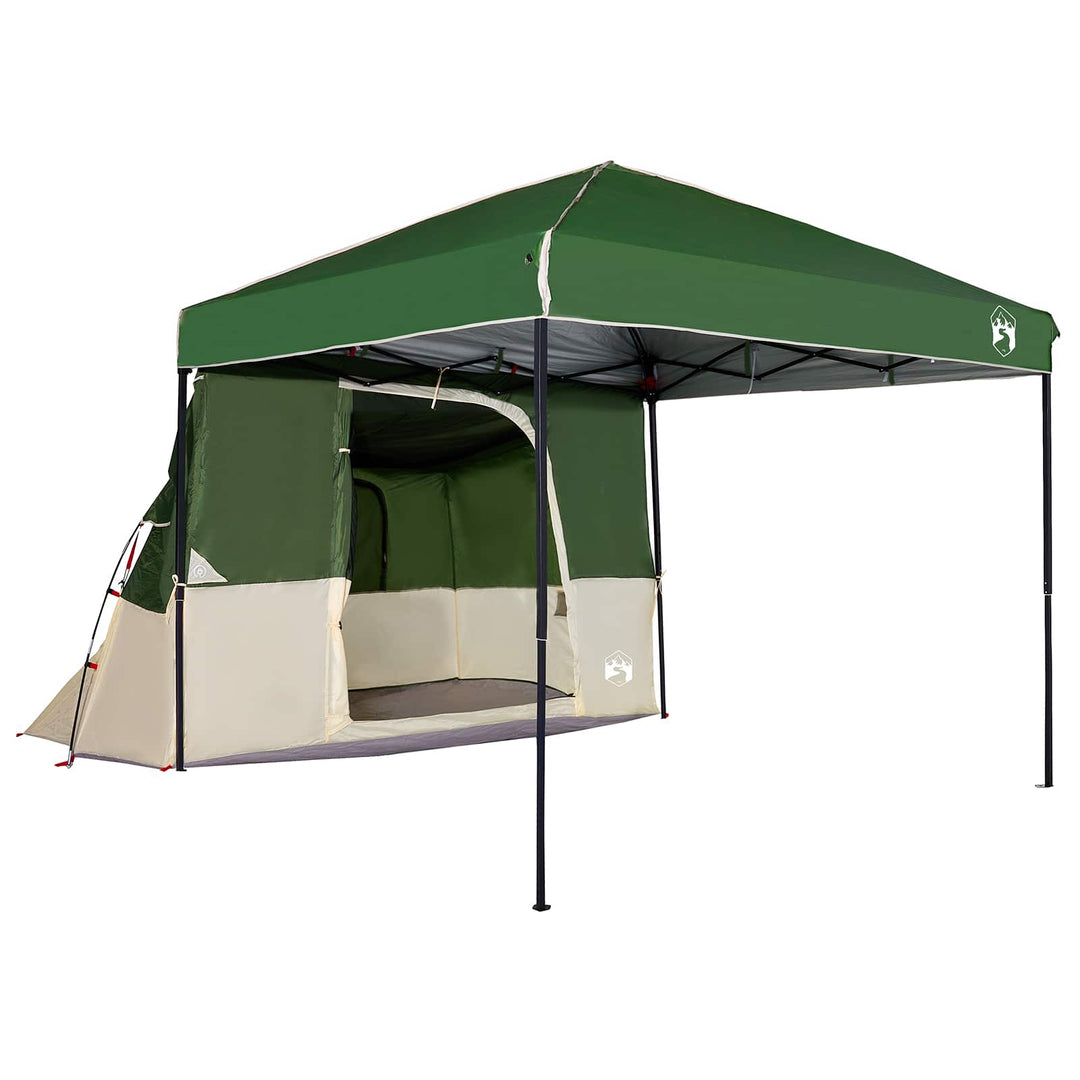 Camping Telt Sæt med tag 2 pcs Grøn Taffeta og Stof
