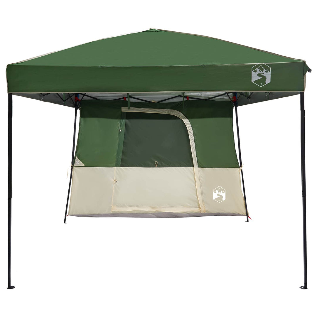 Camping Telt Sæt med tag 2 pcs Grøn Taffeta og Stof