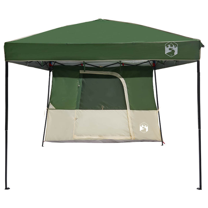 Camping Telt Sæt med tag 2 pcs Grøn Taffeta og Stof