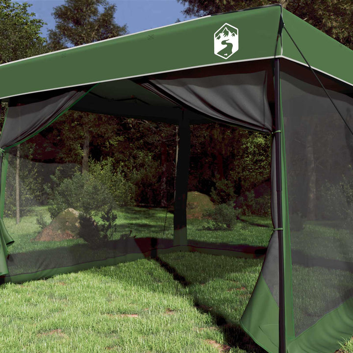 Camping Telt Sæt med tag 2 pcs Grøn Taffeta og Stof