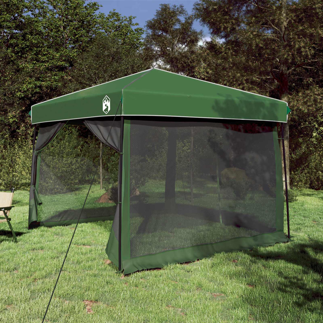 Camping Telt Sæt med tag 2 pcs Grøn Taffeta og Stof