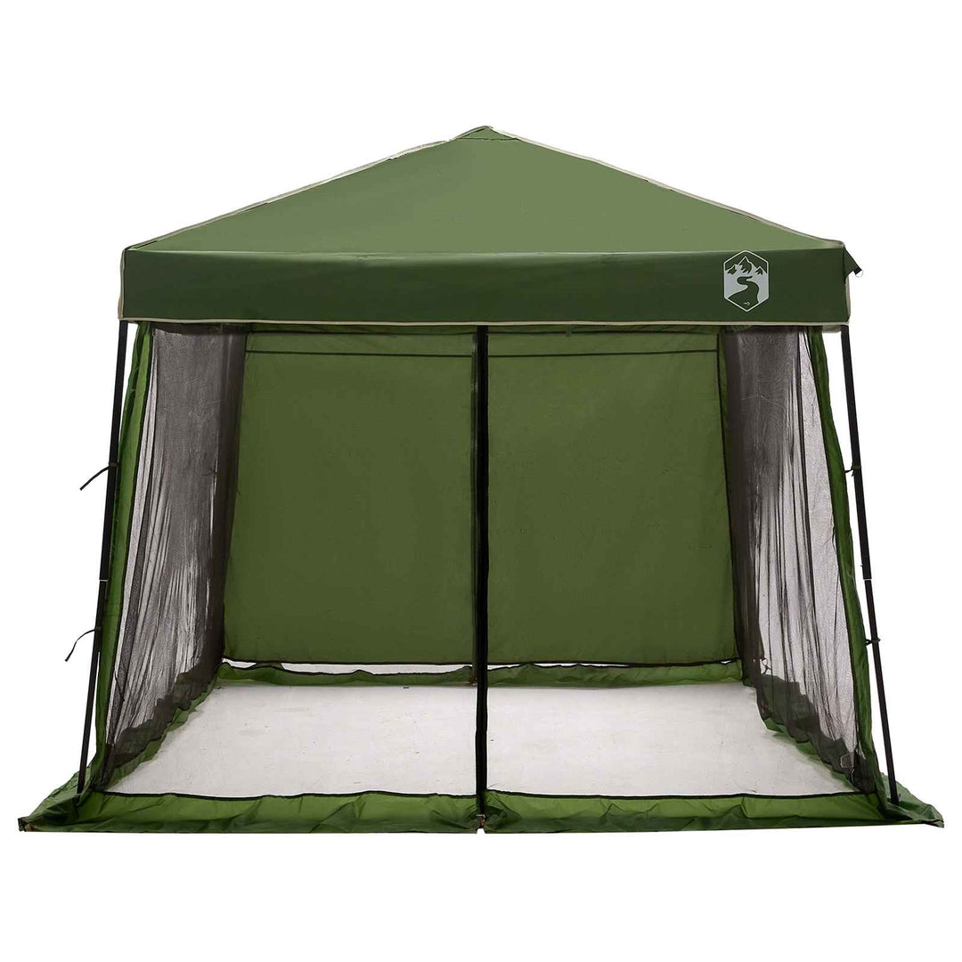 Camping Telt Sæt med tag 2 pcs Grøn Taffeta og Stof