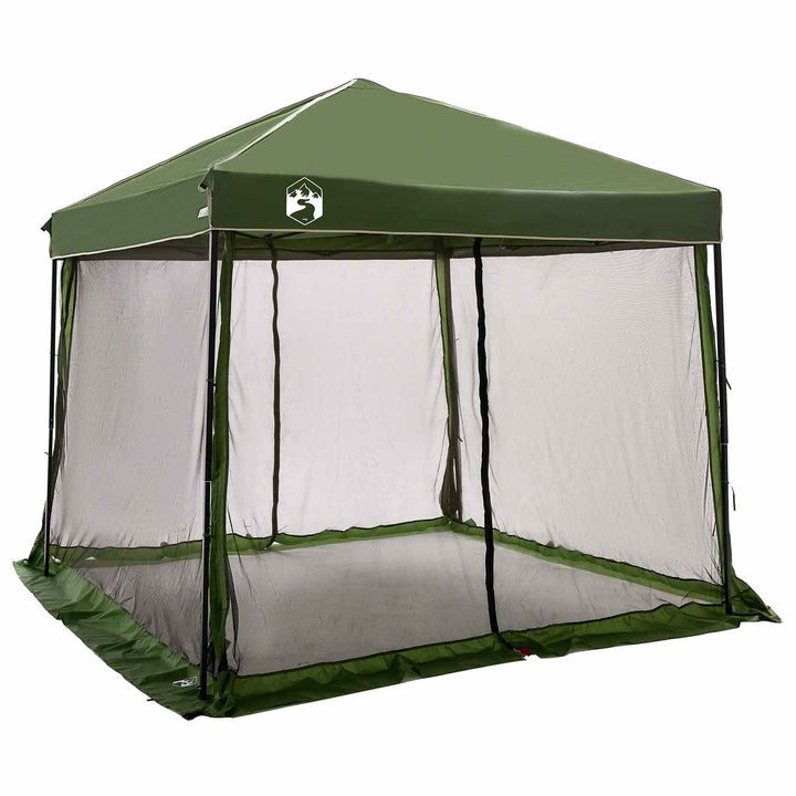 Camping Telt Sæt med tag 2 pcs Grøn Taffeta og Stof
