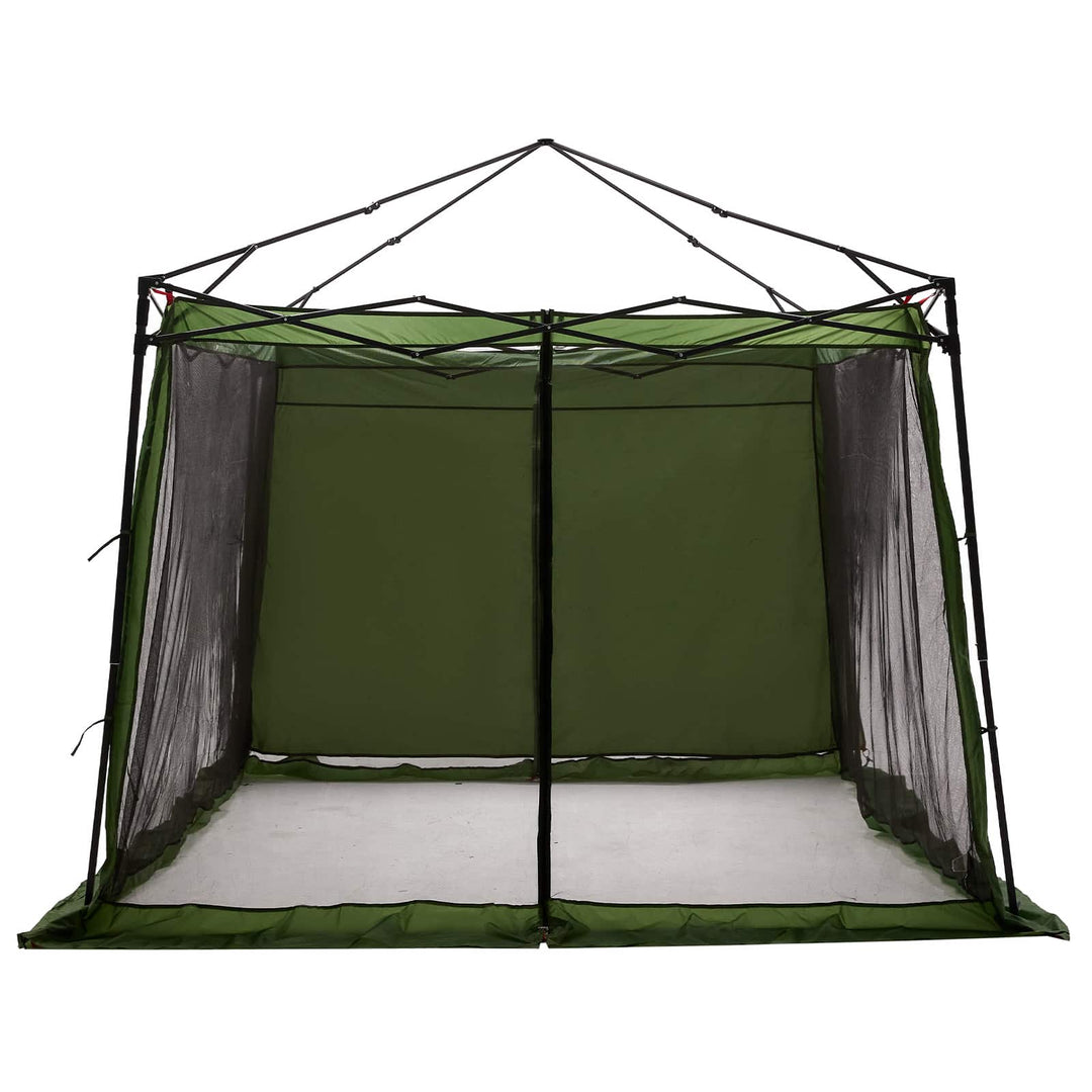 Camping Telt Sæt med tag 2 pcs Grøn Taffeta og Stof