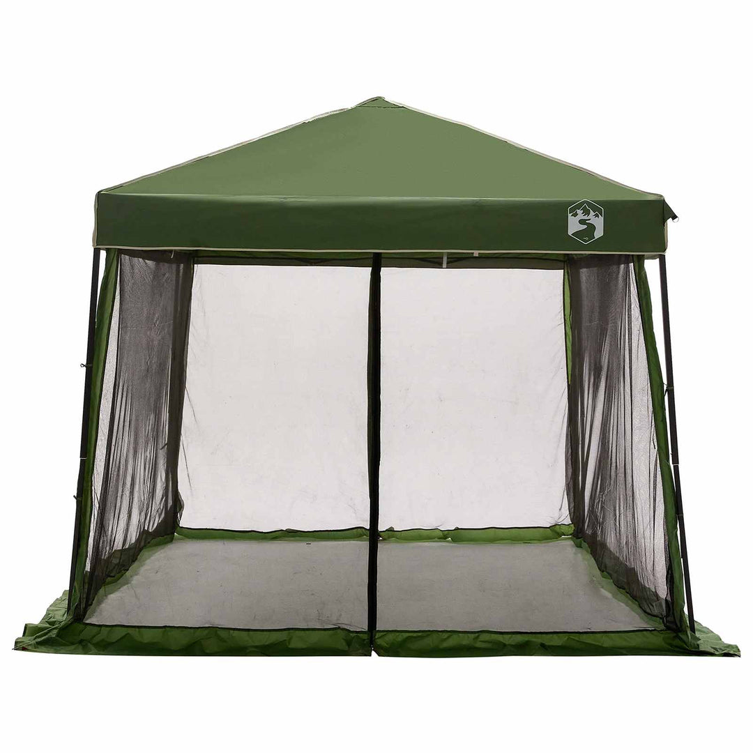 Camping Telt Sæt med tag 2 pcs Grøn Taffeta og Stof