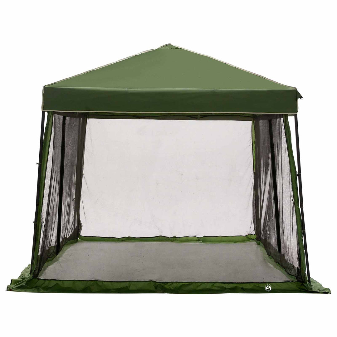 Camping Telt Sæt med tag 2 pcs Grøn Taffeta og Stof