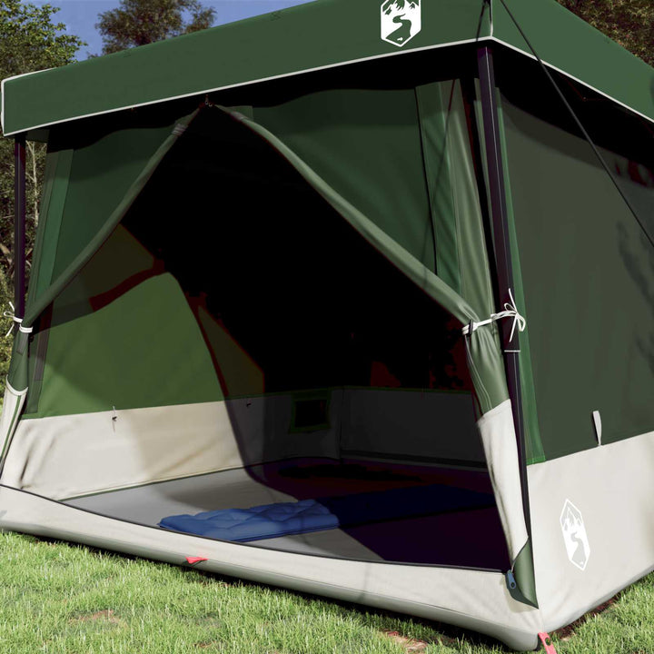 Camping Telt Sæt med tag 2 pcs Grøn Taffeta og Stof