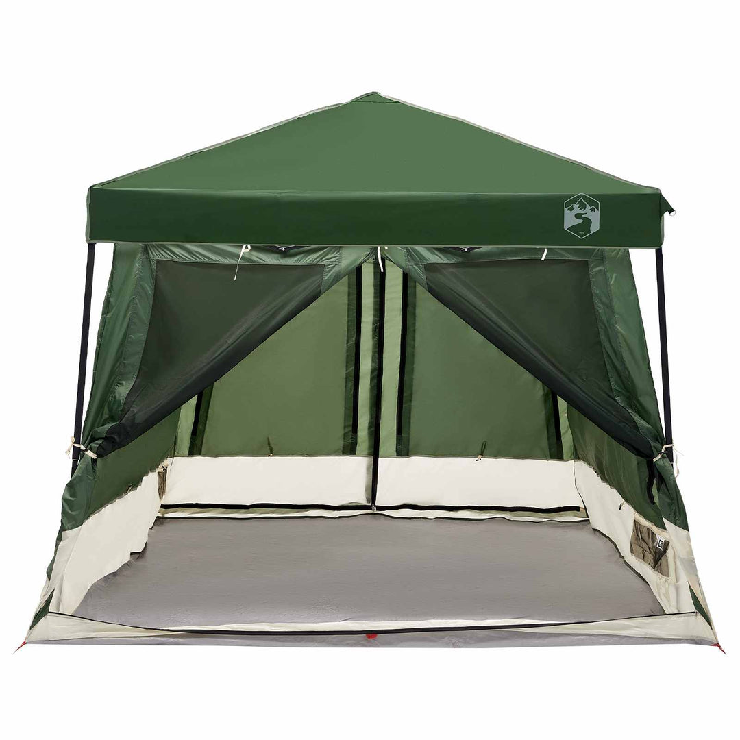 Camping Telt Sæt med tag 2 pcs Grøn Taffeta og Stof