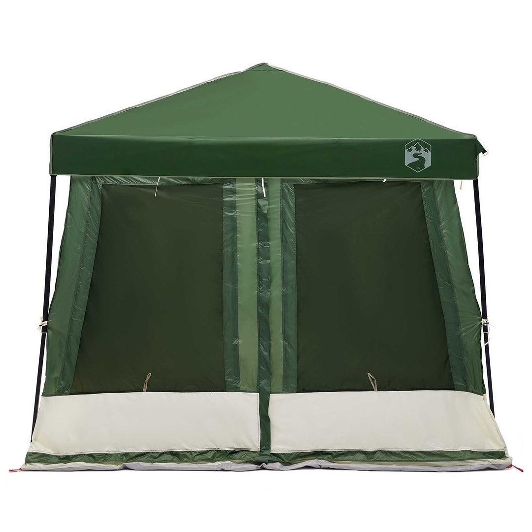 Camping Telt Sæt med tag 2 pcs Grøn Taffeta og Stof