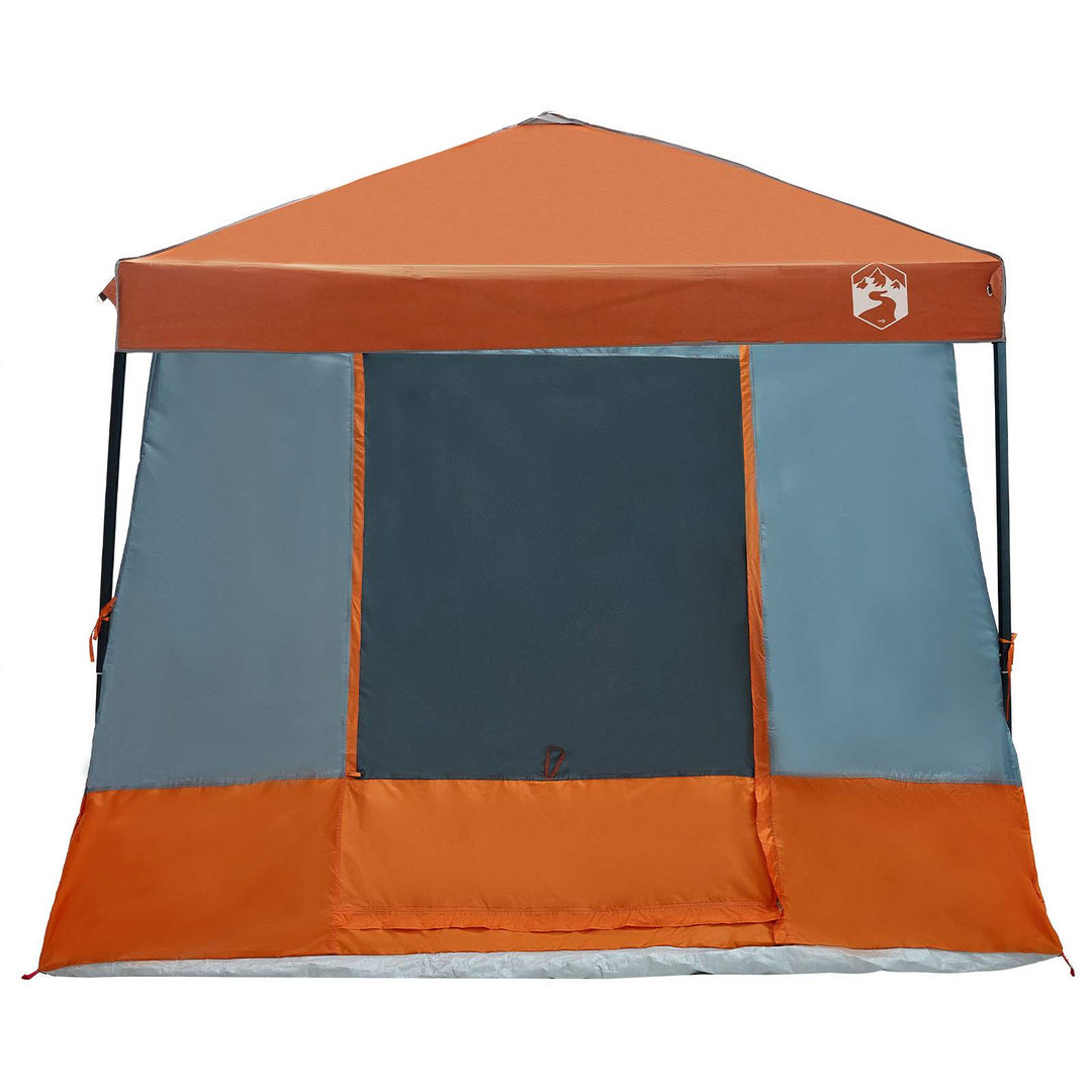 Camping Telt Sæt med tag 2 pcs Grå og orange Taffeta og Stof