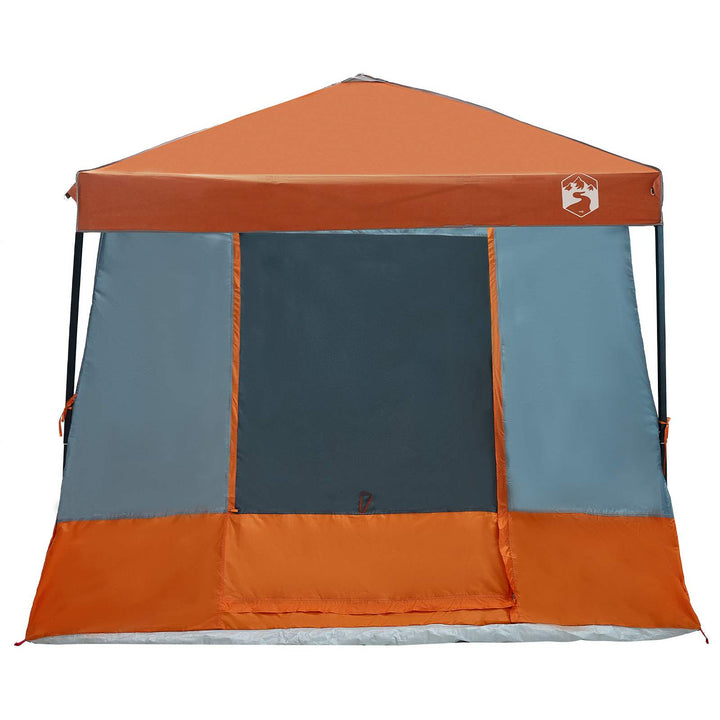 Camping Telt Sæt med tag 2 pcs Grå og orange Taffeta og Stof