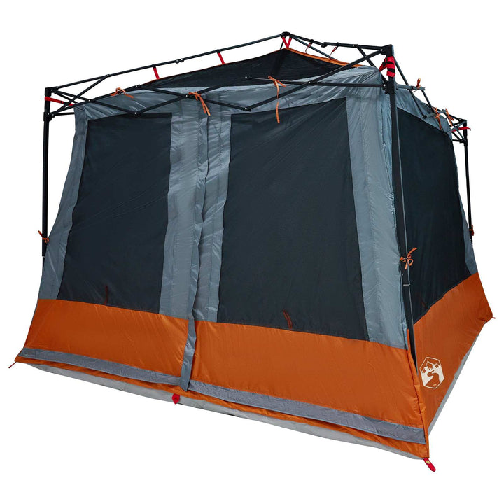 Camping Telt Sæt med tag 2 pcs Grå og orange Taffeta og Stof
