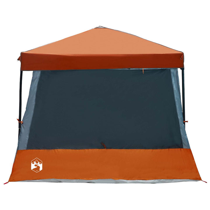 Camping Telt Sæt med tag 2 pcs Grå og orange Taffeta og Stof