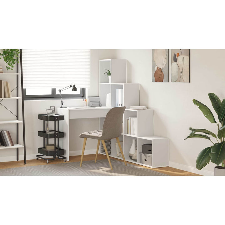 Hjørneskrivebord Hvid 101,5 x 149,5 x 149,5 cm Konstrueret træ