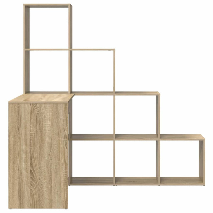 Hjørneskrivebord med hylde Sonoma eg 101,5 x 149,5 x 149,5 cm