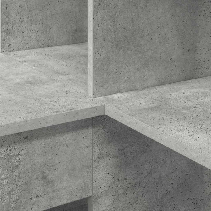 Hjørneskrivebord med hylde Beton Grå 101,5 x 149,5 x 149,5 cm