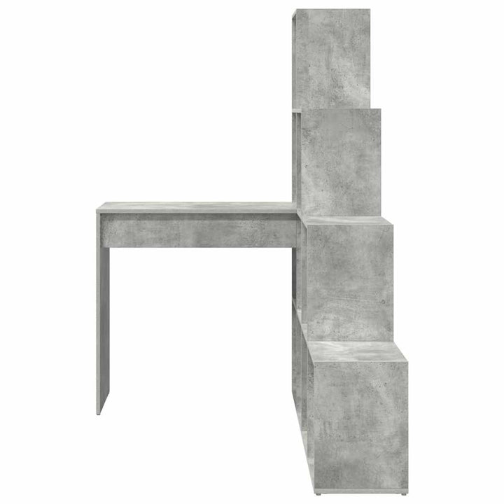 Hjørneskrivebord med hylde Beton Grå 101,5 x 149,5 x 149,5 cm