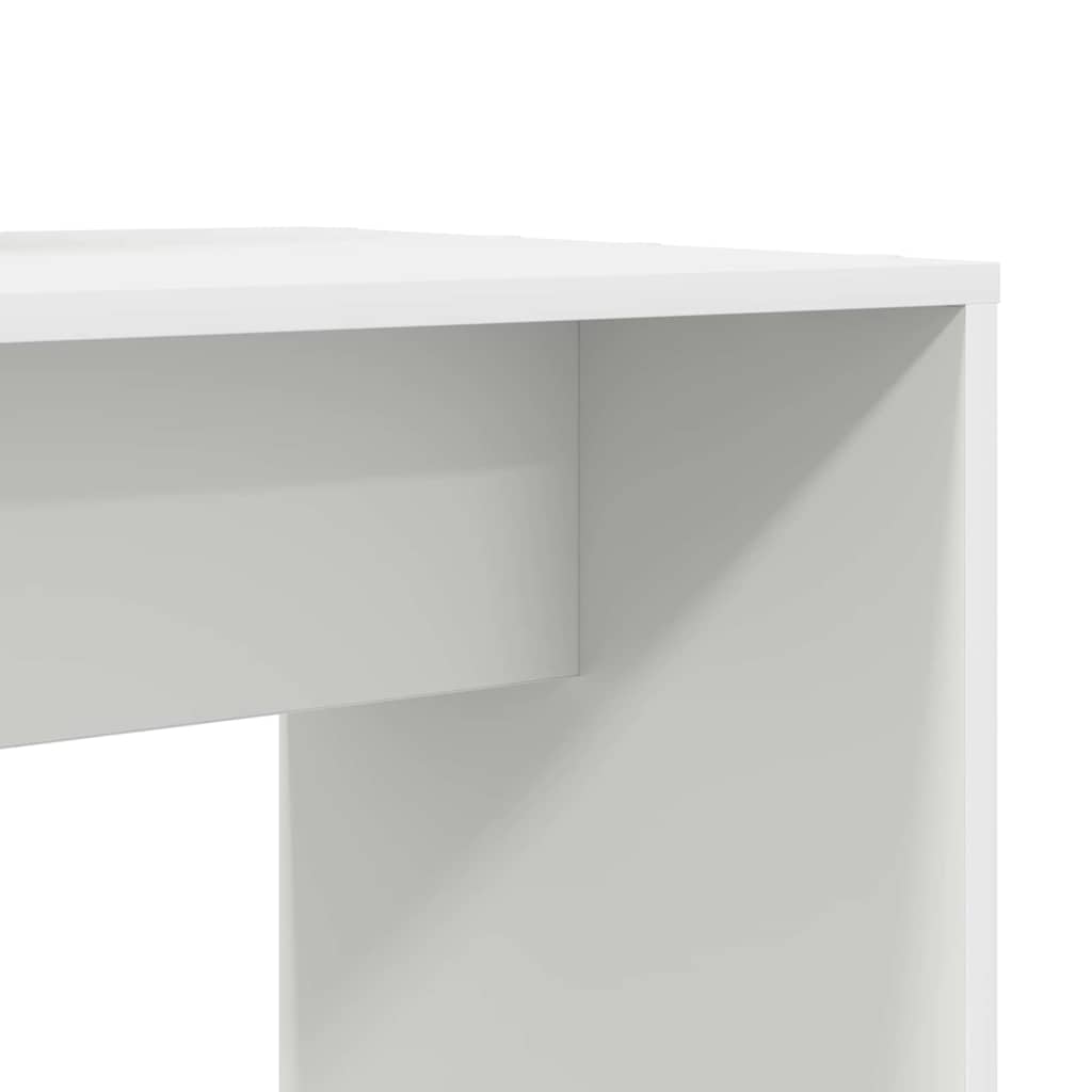 Bord med hylde Hvid 138,5 x 55 x 143 cm Konstrueret træ