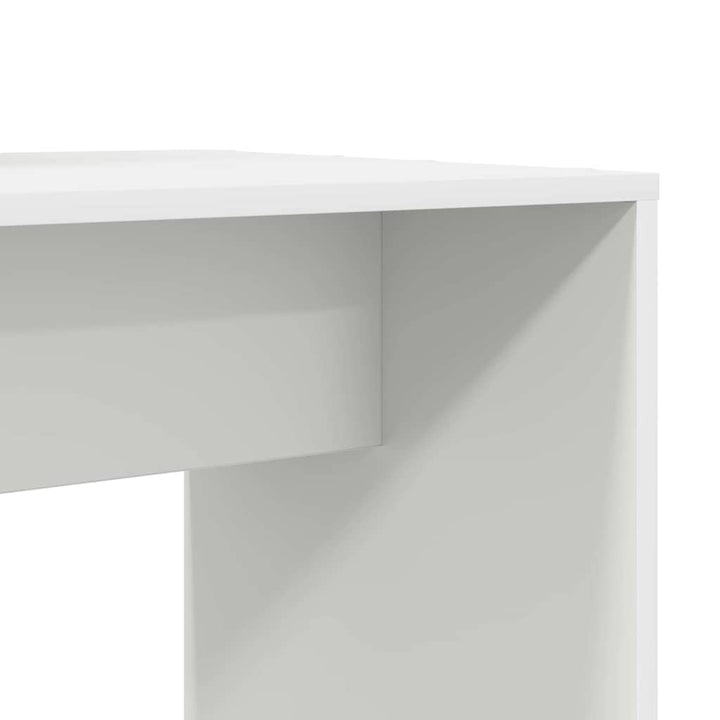 Bord med hylde Hvid 138,5 x 55 x 143 cm Konstrueret træ
