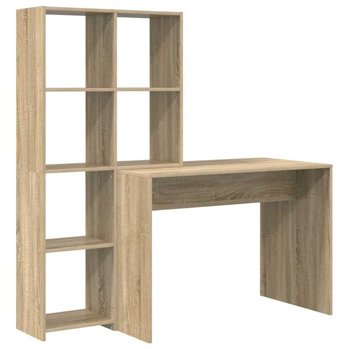 Bord med hylde Sonoma eg 138,5 x 55 x 143 cm Konstrueret træ