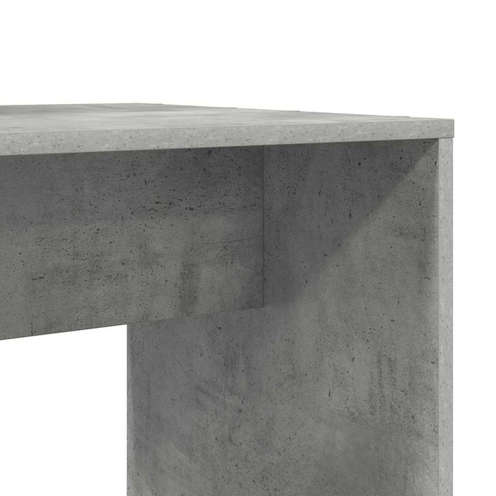 Bord med hylde Beton Grå 138,5 x 55 x 143 cm Konstrueret træ