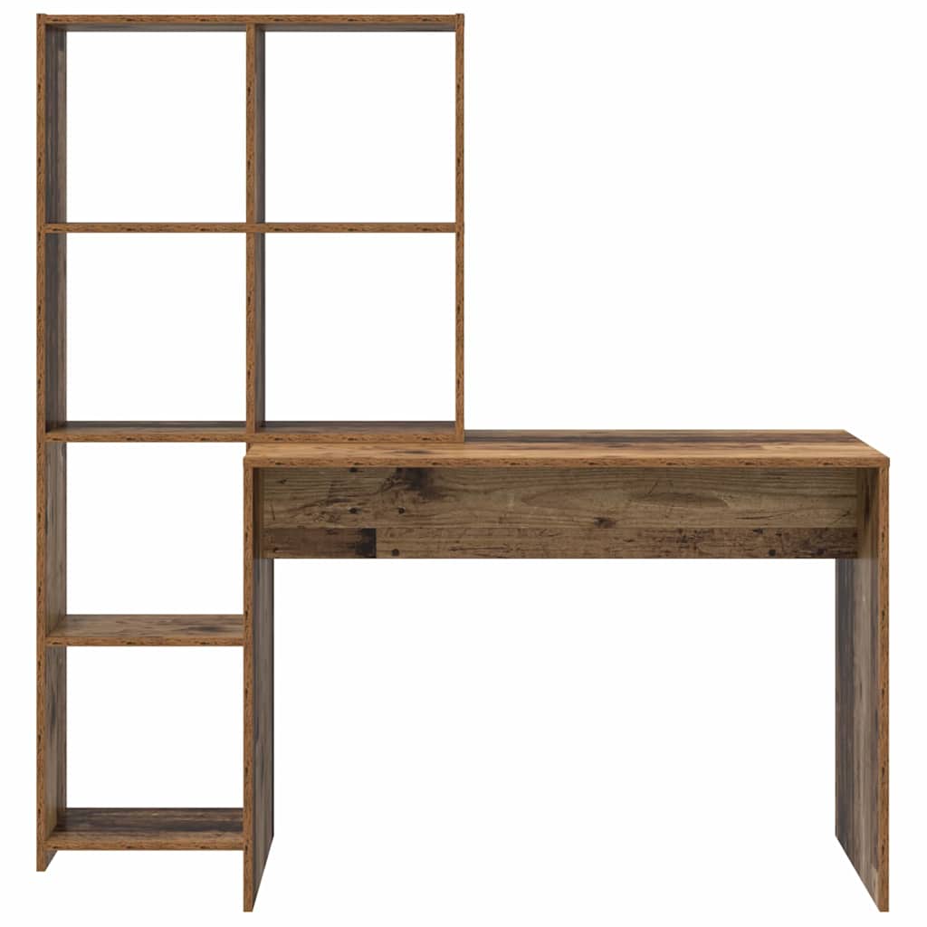 Bord med hylde Gammelt træ 138,5 x 55 x 143 cm Konstrueret træ