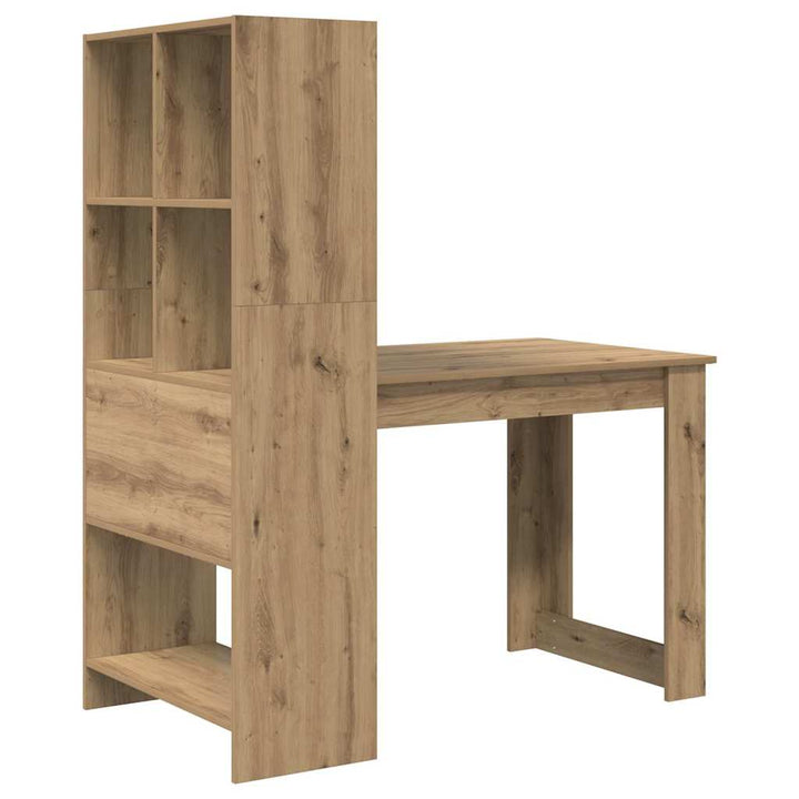 Bord med hylde Artisan Egetræ 122 x 67 x 145 cm Konstrueret træ