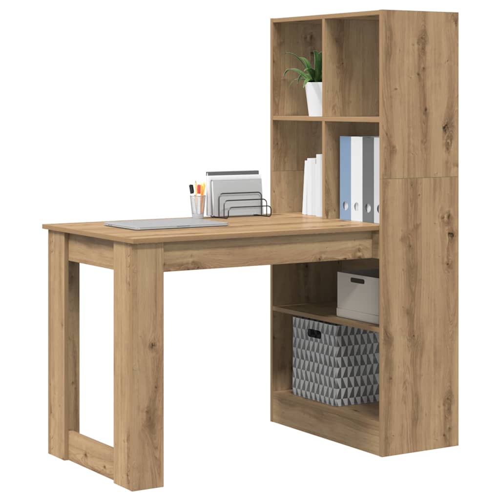 Bord med hylde Artisan Egetræ 122 x 67 x 145 cm Konstrueret træ