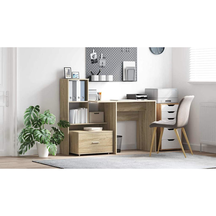Bord med skuffe Sonoma eg 131,5 x 50 x 106,5 cm Konstrueret træ