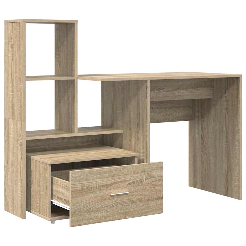 Bord med skuffe Sonoma eg 131,5 x 50 x 106,5 cm Konstrueret træ