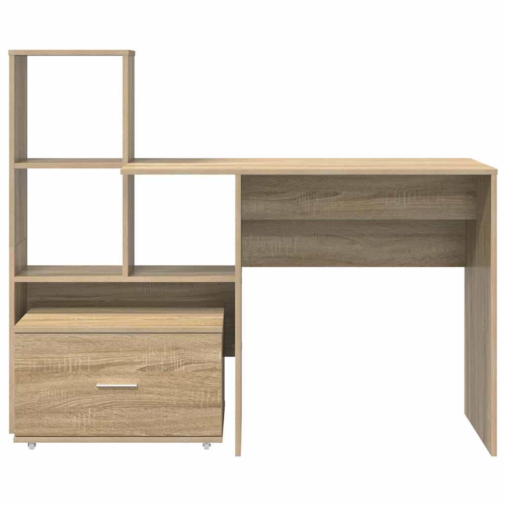 Bord med skuffe Sonoma eg 131,5 x 50 x 106,5 cm Konstrueret træ