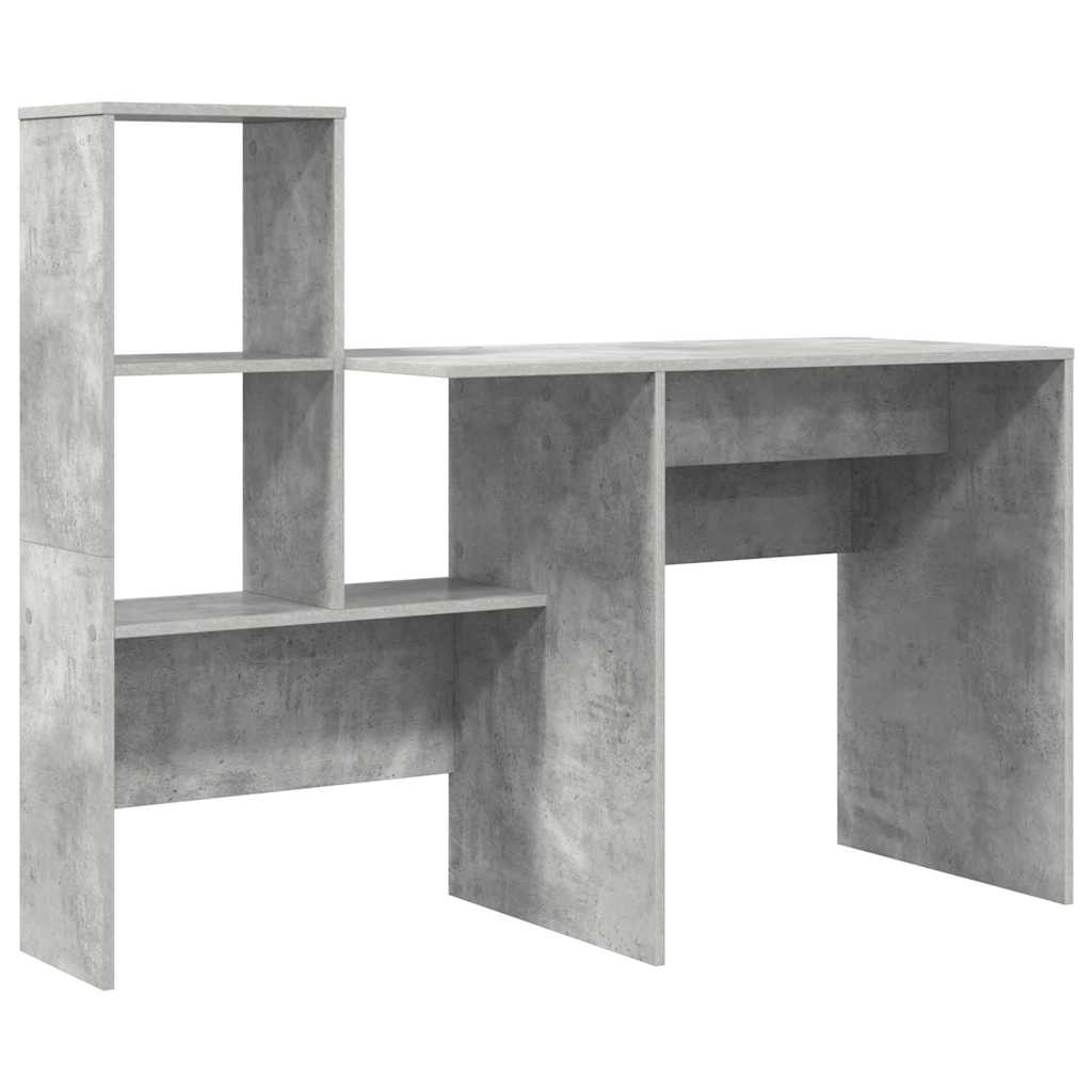 Bord med skuffe Beton Grå 131,5 x 50 x 106,5 cm Konstrueret træ