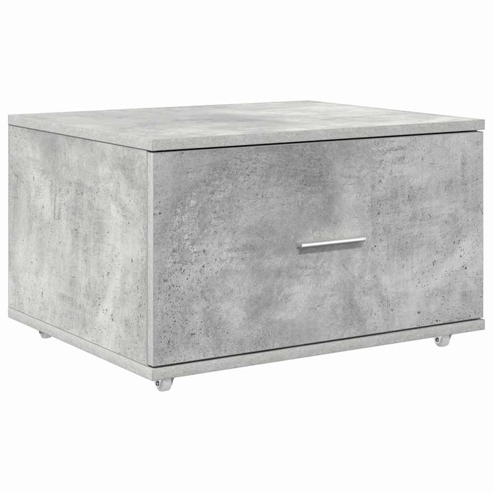 Bord med skuffe Beton Grå 131,5 x 50 x 106,5 cm Konstrueret træ