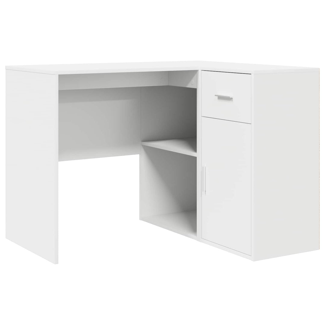 Hjørneskrivebord med skuffe Hvid 102 x 88 x 75 cm