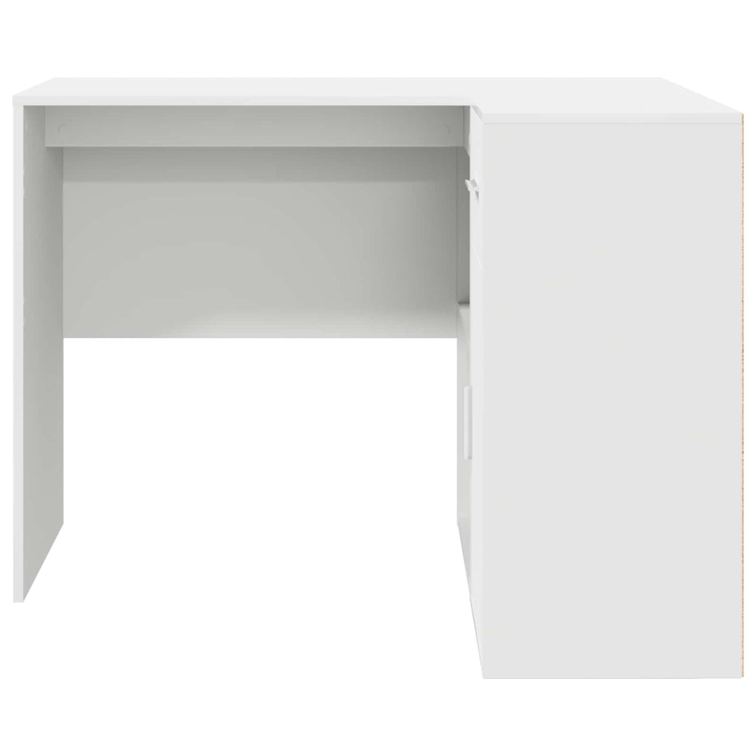 Hjørneskrivebord med skuffe Hvid 102 x 88 x 75 cm