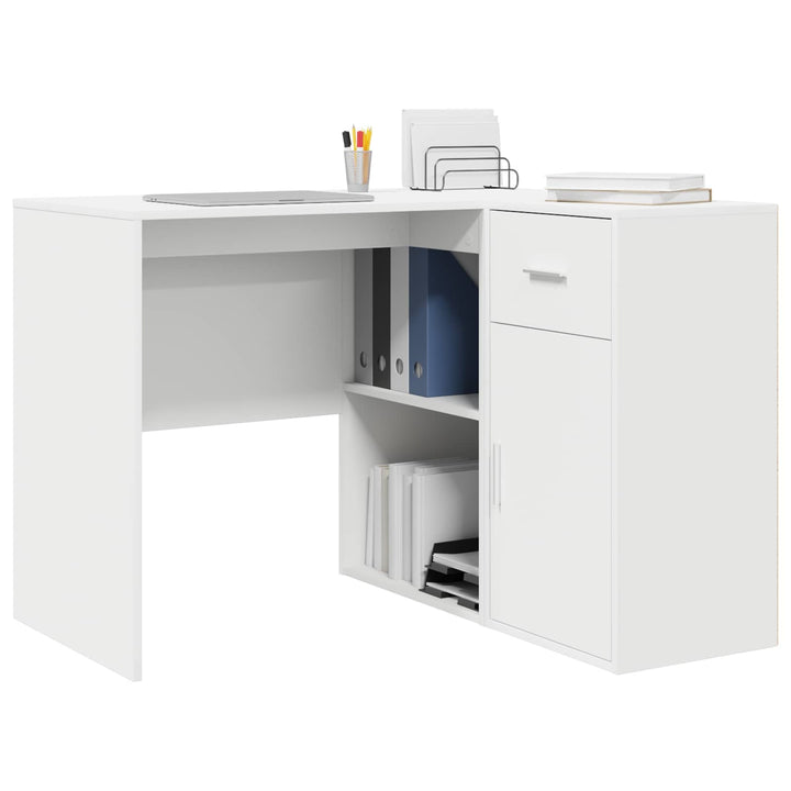 Hjørneskrivebord med skuffe Hvid 102 x 88 x 75 cm