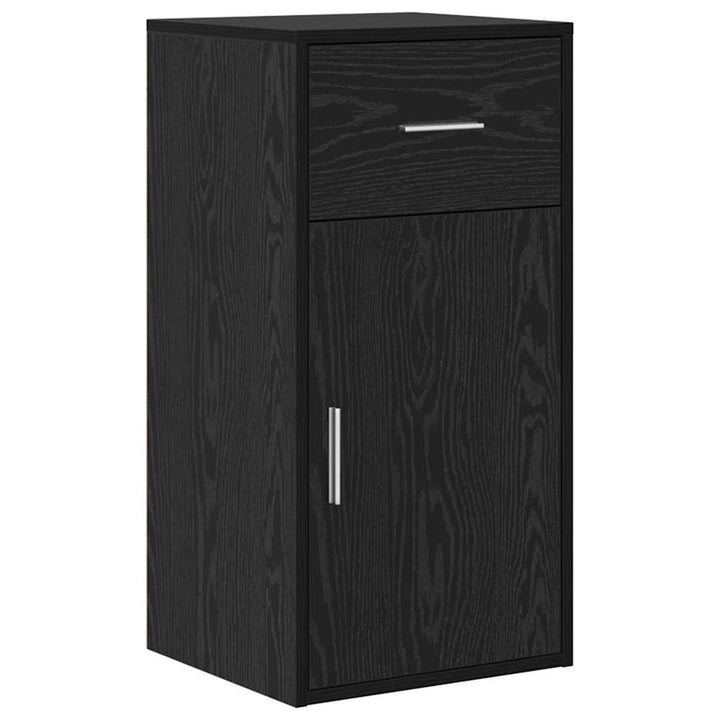 Hjørneskrivebord med skuffe Sort eg 102 x 88 x 75 cm