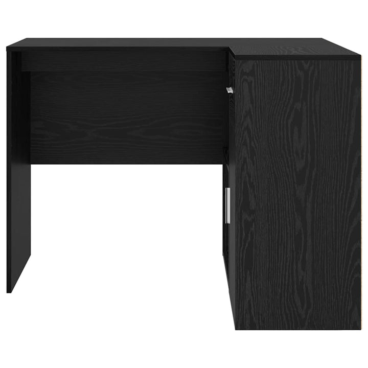 Hjørneskrivebord med skuffe Sort eg 102 x 88 x 75 cm