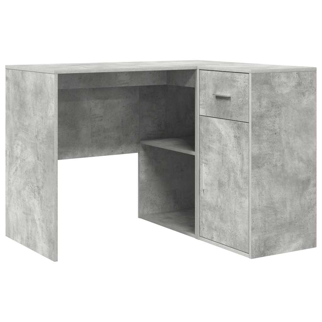 Hjørneskrivebord med skuffe Beton Grå 102 x 88 x 75 cm