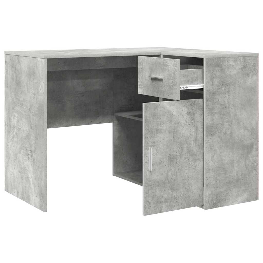 Hjørneskrivebord med skuffe Beton Grå 102 x 88 x 75 cm