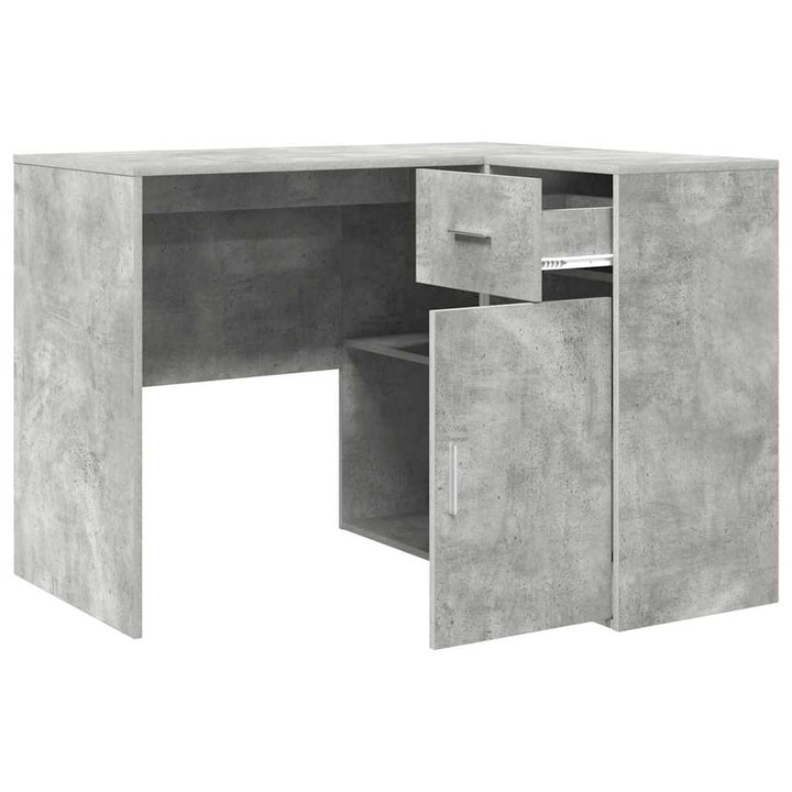 Hjørneskrivebord med skuffe Beton Grå 102 x 88 x 75 cm
