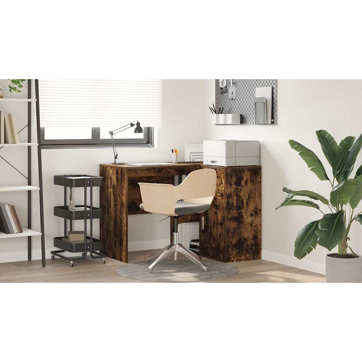 Hjørneskrivebord med skuffe Røget eg 102 x 88 x 75 cm